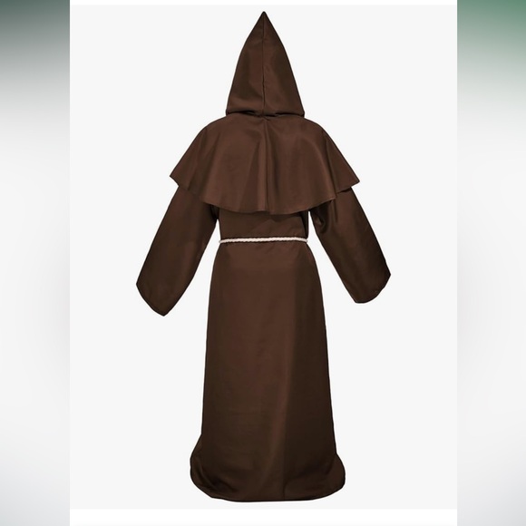 Medieval Hooded Monk Robe Costume Friar Priest Robe
Cloak Renaissance Costume -S - Picture 3 of 7